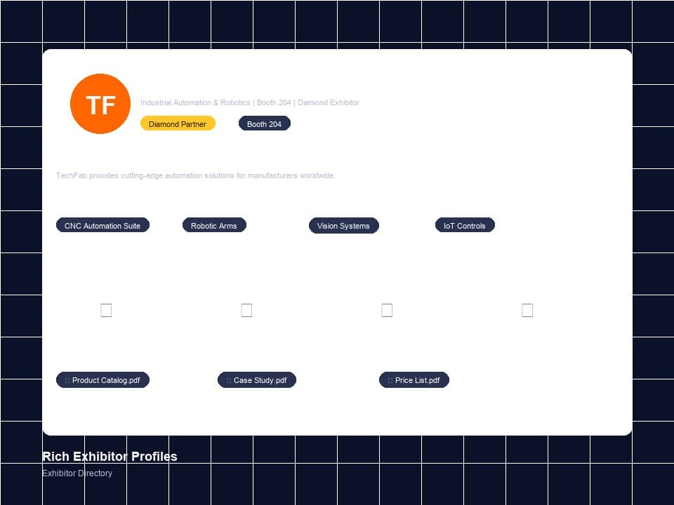 Rich Exhibitor Profiles