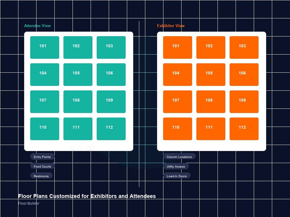 Floor Plans Customized for Exhibitors and Attendees