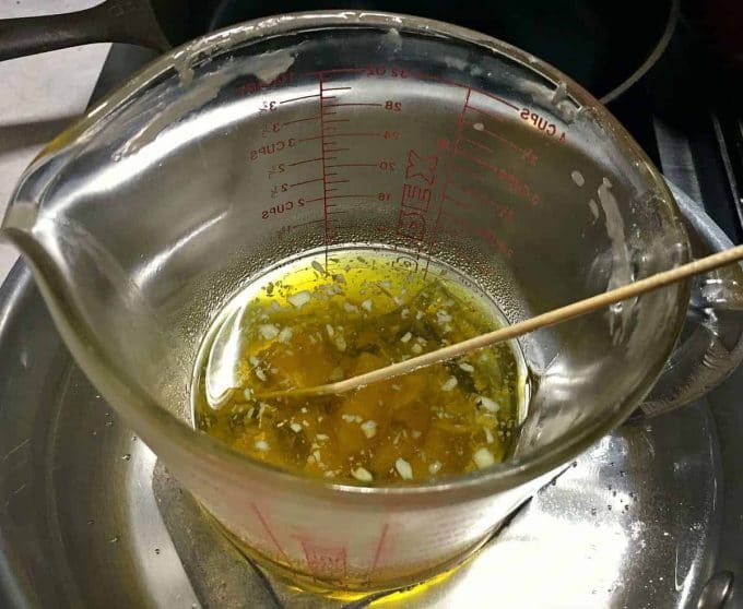 melting beeswax into the cbd oil